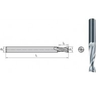 Серия-122: Твердосплавные двузаходные спиральные  фрезы (выброс стружки вниз)